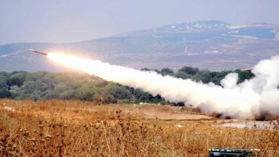 Title: "Al-Qassam Brigades Shell 'Liman' Barracks from Southern Lebanon"