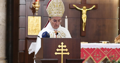 On Palm Sunday Mass: Patriarch Stands with Victims of Gaza and Moscow