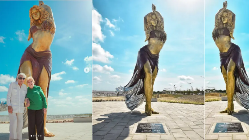 Statue of Shakira Overlooking the Caribbean: 6 Meters Tall and Weighing 6 Tons
