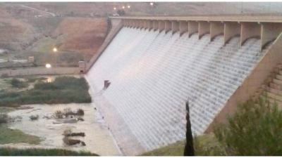 Video - Flooding of a Dam in Jordan Due to Heavy Rainfall