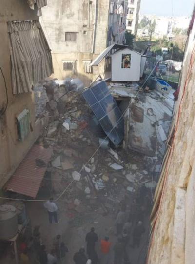 Lebanon: Moment of a Residential Building Collapse in Choueifat