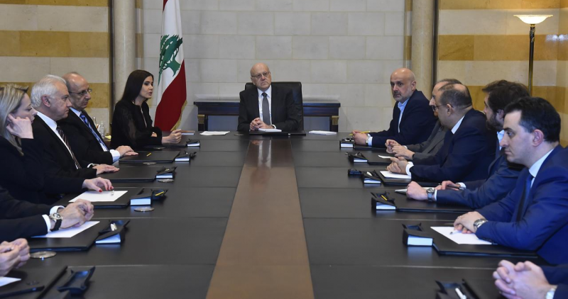 Mikati Discussed the Issue of Illegal Syrian Presence with a Delegation from 