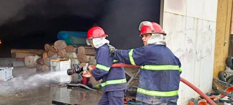 Iraq: Fire Extinguished in Commercial Warehouses North of Baghdad