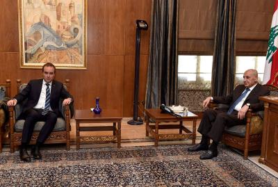 Berri Receives French Defense Minister and Delegation from "Union of Muslim Scholars"