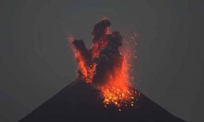 "Ibu Volcano" Erupts and Releases Ash Cloud