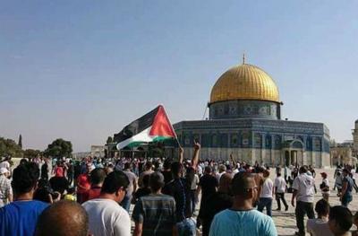 Eid Takbirs at Al-Aqsa Mosque (Video)