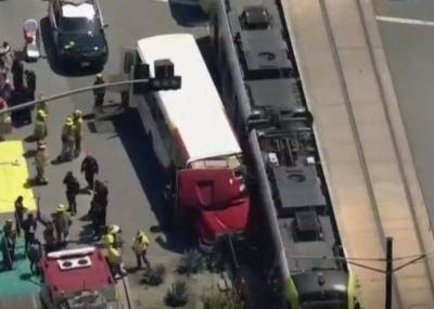 Dozens Injured in Train-Bus Collision in Los Angeles