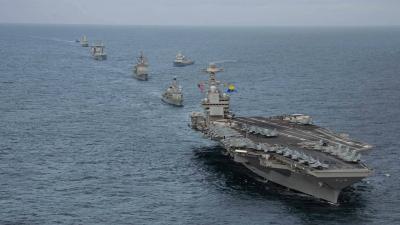 USS Gerald Ford Aircraft Carrier Departs Eastern Mediterranean