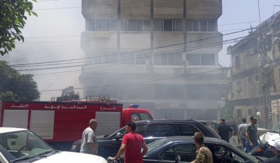 Video: Fire Breaks Out Inside a Store in Nabatieh