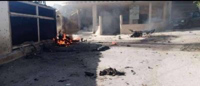 Title: Third Attack Today: Casualties from Israeli Airstrikes on Motorcycles in Southern Lebanon
