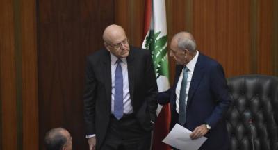 Mikati to Berri: Call for a General Parliamentary Session to Discuss Displaced Persons and Halt Political Exploitation