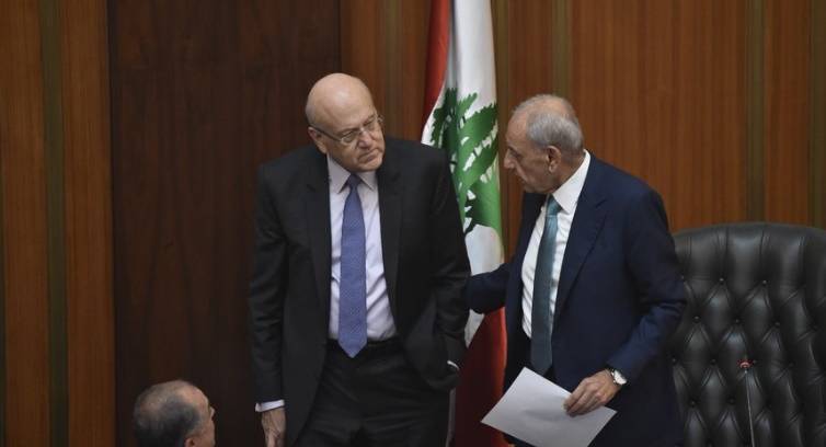 Mikati to Berri: Call for a General Parliamentary Session to Discuss Displaced Persons and Halt Political Exploitation