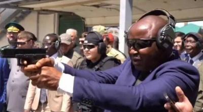 Title: Guinea-Bissau President Displays Shooting Skills in Chechnya