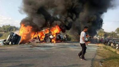 Arson at Indian Minister's House