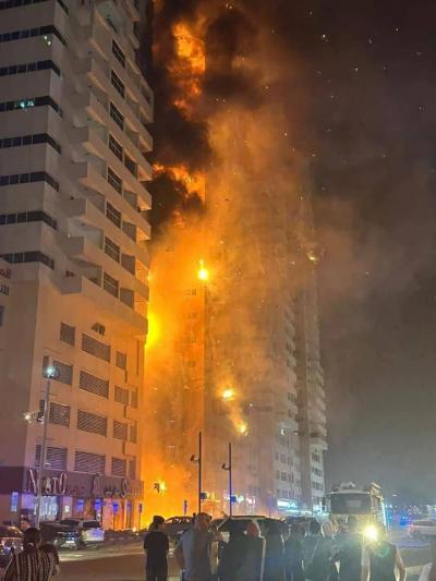 Video - Control of the Fire at Ajman Tower in the UAE