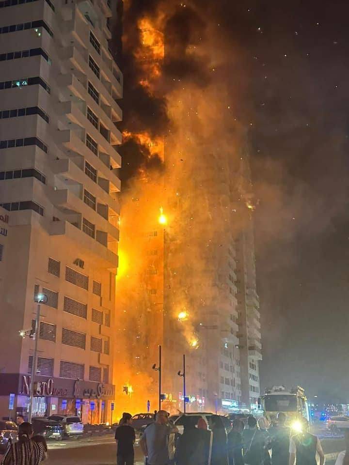 Video - Control of the Fire at Ajman Tower in the UAE