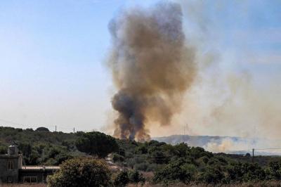 Title: Israeli Forces Ignite Fires in the South