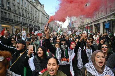 March in Support of Palestinians in London Today, Police Prepared