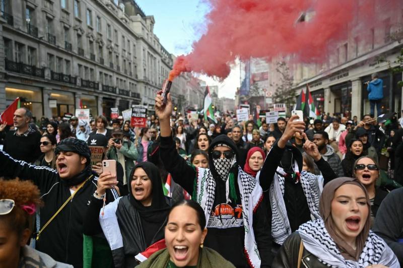 March in Support of Palestinians in London Today, Police Prepared
