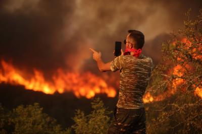 Greece Wildfires Larger Than New York City