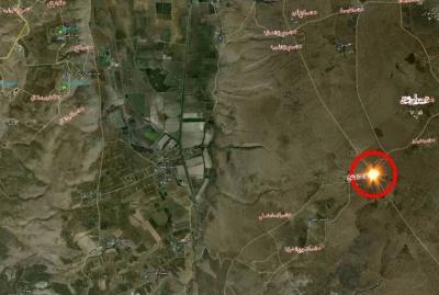 Title: "Hezbollah Bombards Headquarters of the Golan Brigade 210"