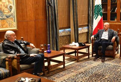 Jumblatt After Meeting with Berri: I Came to Offer Condolences and to Return to the 1949 Armistice