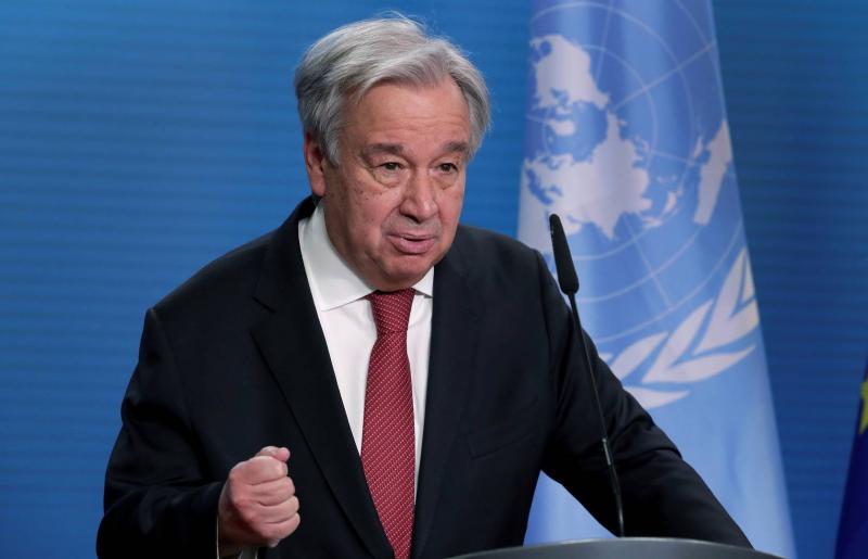 Guterres Visits Gaza Border Today and Meets Relief Workers in Rafah