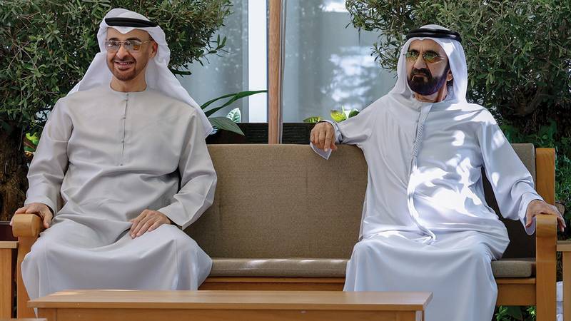 Mohamed bin Zayed Discusses UAE Affairs with Mohammed bin Rashid