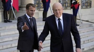 Macron Hosts Mikati and Army Commander at the Élysée