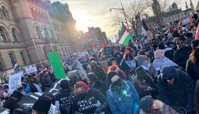 Title: Thousands of Protesters in Canada Demand Ceasefire in Gaza