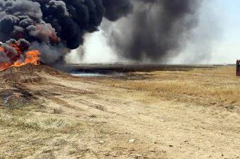 Title: Fire Breaks Out in Crude Oil Transport Line in Homs