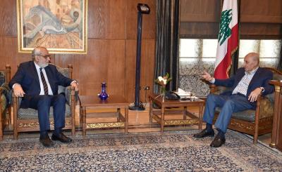 Berri Hosts Beradounian and Beirut Governor