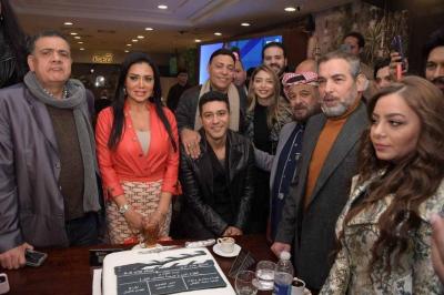 Rania Youssef and the Team of "Midnight Crime" Celebrate the Start of Outdoor Filming