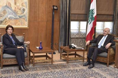 Berri Discusses General Situations with Visitors and Meets with Ambassador Giraud