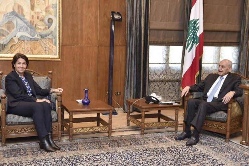 Berri Discusses General Situations with Visitors and Meets with Ambassador Giraud