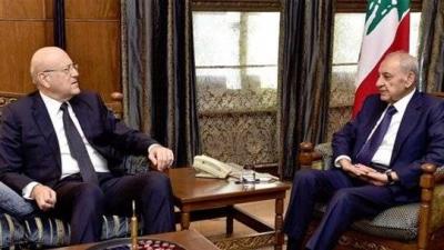 نصف ساعة بين بري وميقاتي