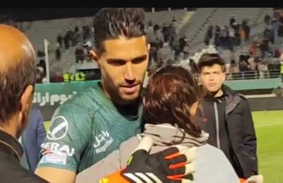 Iranian Goalkeeper Suspended After Hugging Female Fan! (Video)
