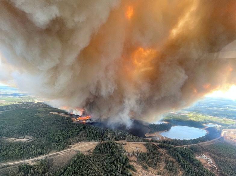 Smoke Covers Alberta's Canadian Forests