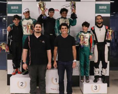 Winners of the Third Round of Saudi "Aiyami" Karting