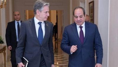 Sisi and Blinken Discuss Efforts for a Ceasefire in Gaza