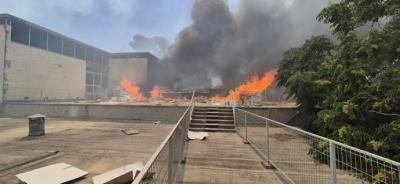 Massive Fire Near Israel Museum (Video)