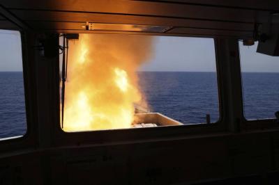Intercepting Cruise Missile in Houthi-Controlled Area