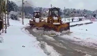Landslides and Earth Movements in Chouf... Mountain Roads Blocked by Snow
