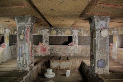 # Archaeological Discovery in Italy: Dining Hall with Black Walls