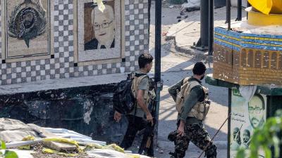 Shooting and Bombing in "Ain al-Hilweh" at Night