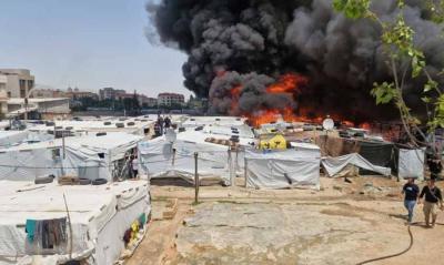 Fire in Displaced Persons Camp in Bhanin (Photos)