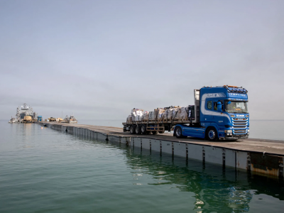 Removal of the American Pier off the Coast of Gaza Again