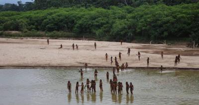 Title: Observations of "Mashco Piro" Tribe Members in the Amazon Forest