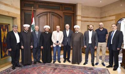 Berri Receives the Mufti of Zahle and Bekaa