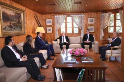 Franjieh Discusses Developments in the South and Political Situation with Hossam Zaki